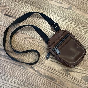 Zara Dark Brown Leather cross bag